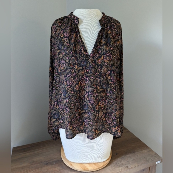 Evereve Tops - Evereve Roan + Ryan Rosie Ruffle Split Neck Blouse